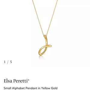 Tiffany Gold Alphabet Pendant Necklace